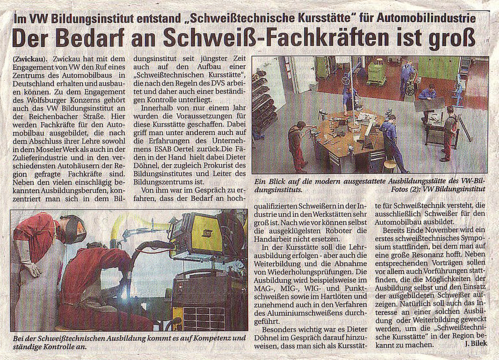 Volkswagen Bildungsinstitut GmbH: Chronik